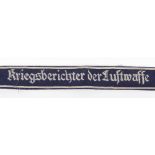 Rare Luftwaffe War Reporters “Kriegsberichter der Luftwaffe” Tunic Cuff Title