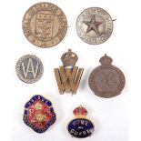 7x WW1 & WW2 Home Front & Organisations Badges