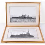 6x Framed and Glazed Photographs of Royal Naval Ships