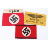 3x Third Reich Armbands