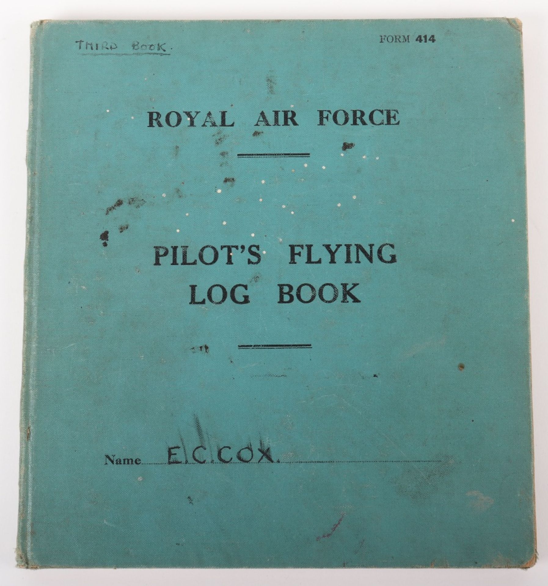 Royal Air Force Log Book Grouping of Flight Lieutenant E C Cox Number 15 and 29 Squadrons RAF, Serve - Image 73 of 87