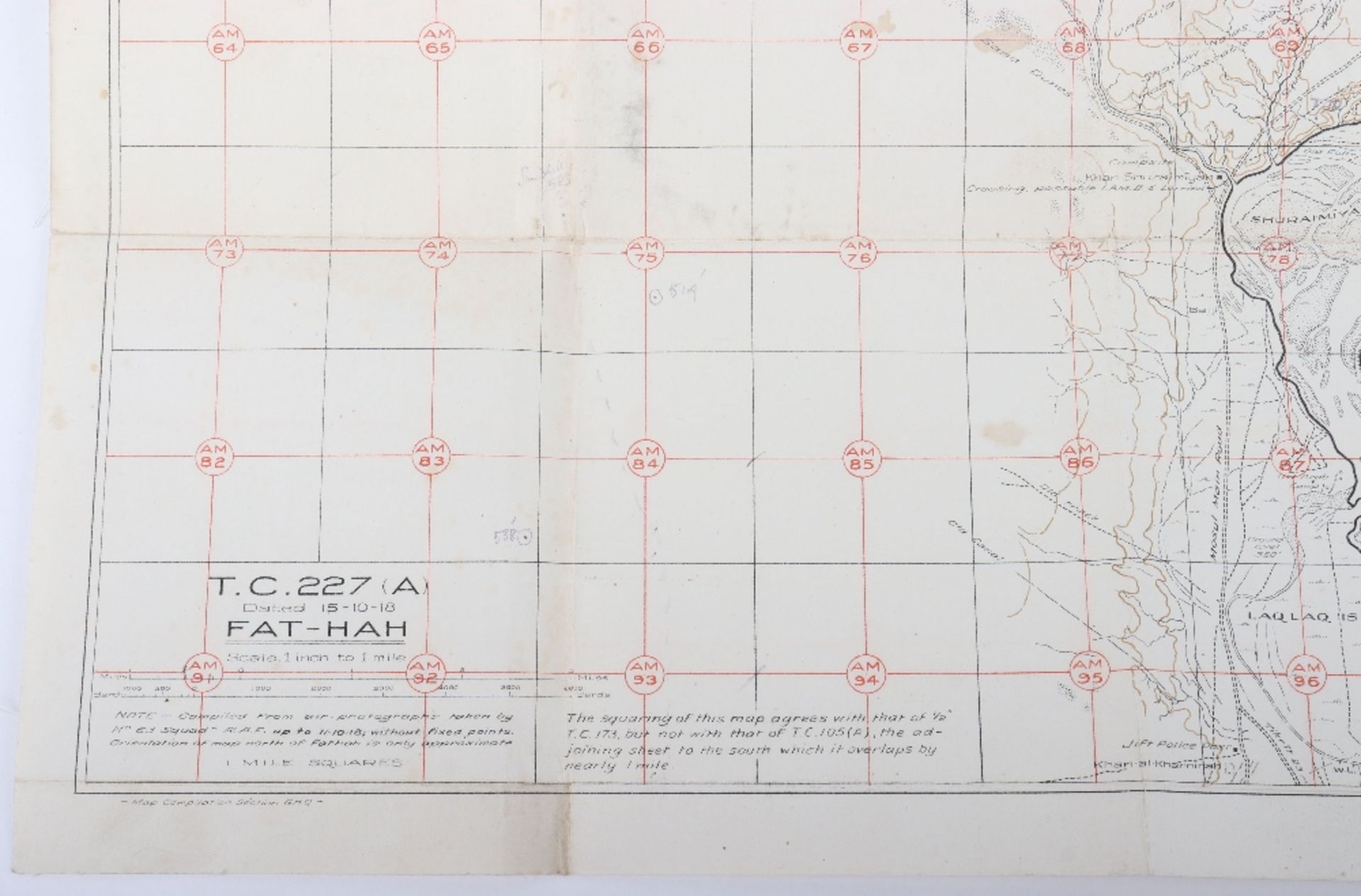 WWI Trench Linen Maps of Mesopotamia - Bild 18 aus 21