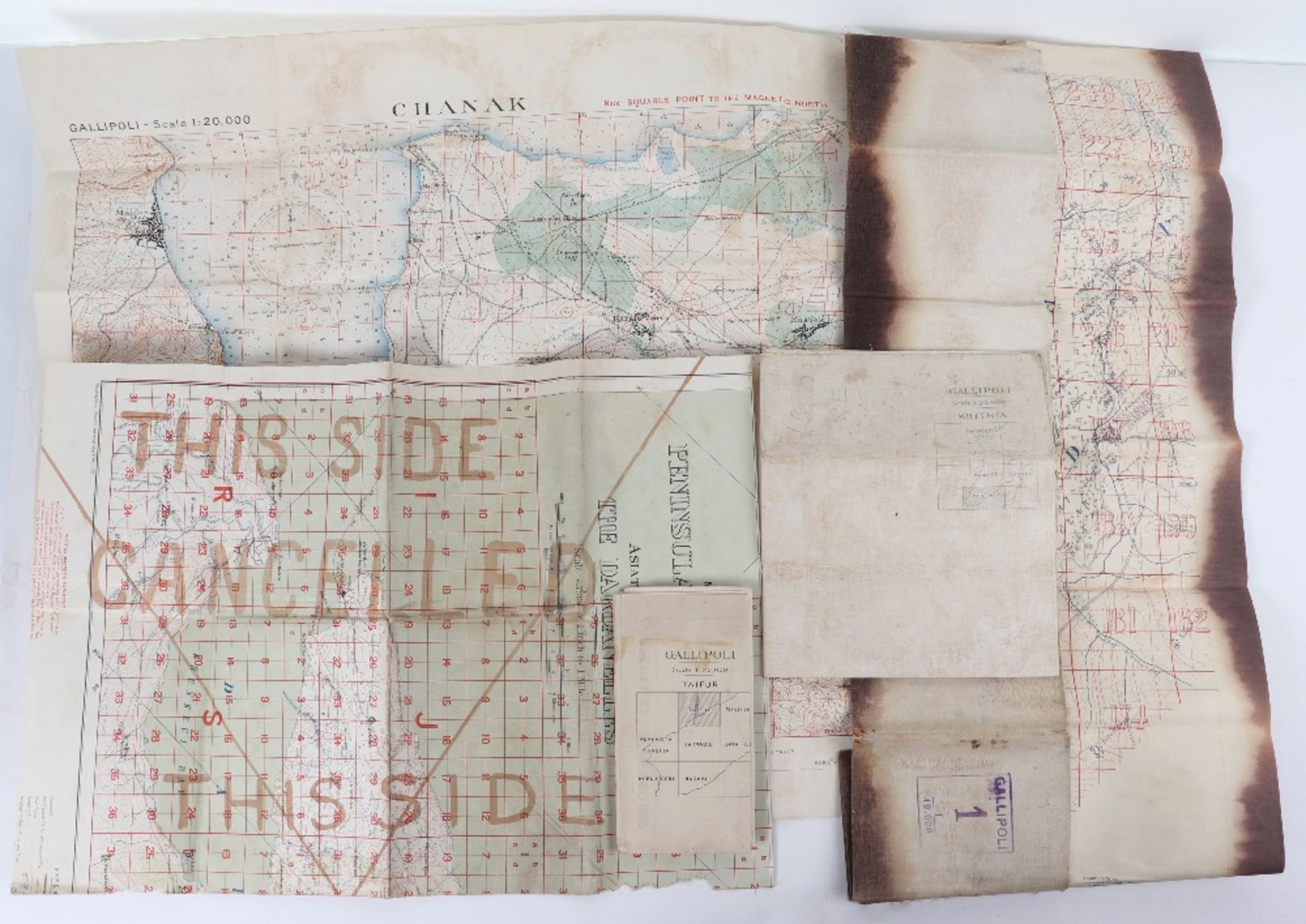Important Collection of Original Gallipoli Maps - Bild 2 aus 2