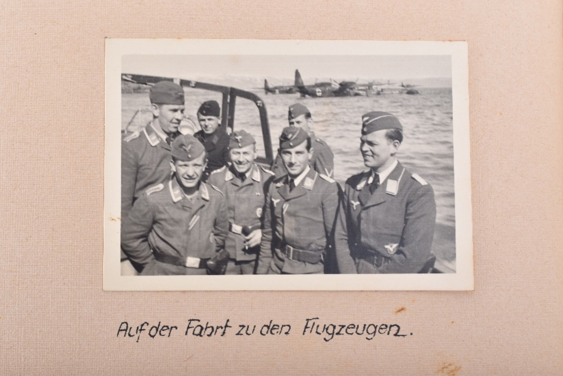 Outstanding and Historically Interesting Luftwaffe Photograph Album, Log Book and Soldbuch of Observ - Image 49 of 96
