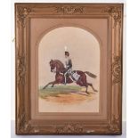 R Simkin Royal Horse Artillery Officer Watercolour