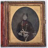 Crimean War Period Ambrotype Photograph Officer 10th (North Lincolnshire) Regiment of Foot