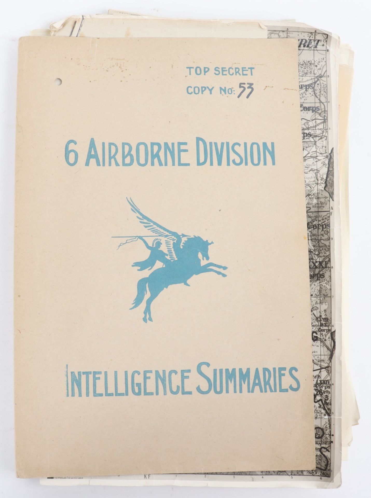 Important Top Secret File "6 Airborne Division Intelligence Summaries" Numbered Copy, Operation Var