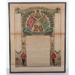 Victorian Coloured Printed Muster Roll “In Memoriam of the Heroes Who Fell at Isandhlwana”