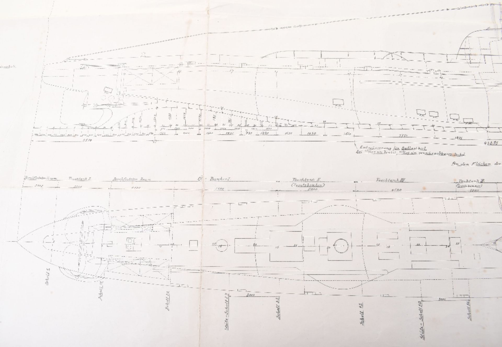 Rare Full Technical Specification Plans of Imperial German U-Boat U-160 - Image 8 of 8