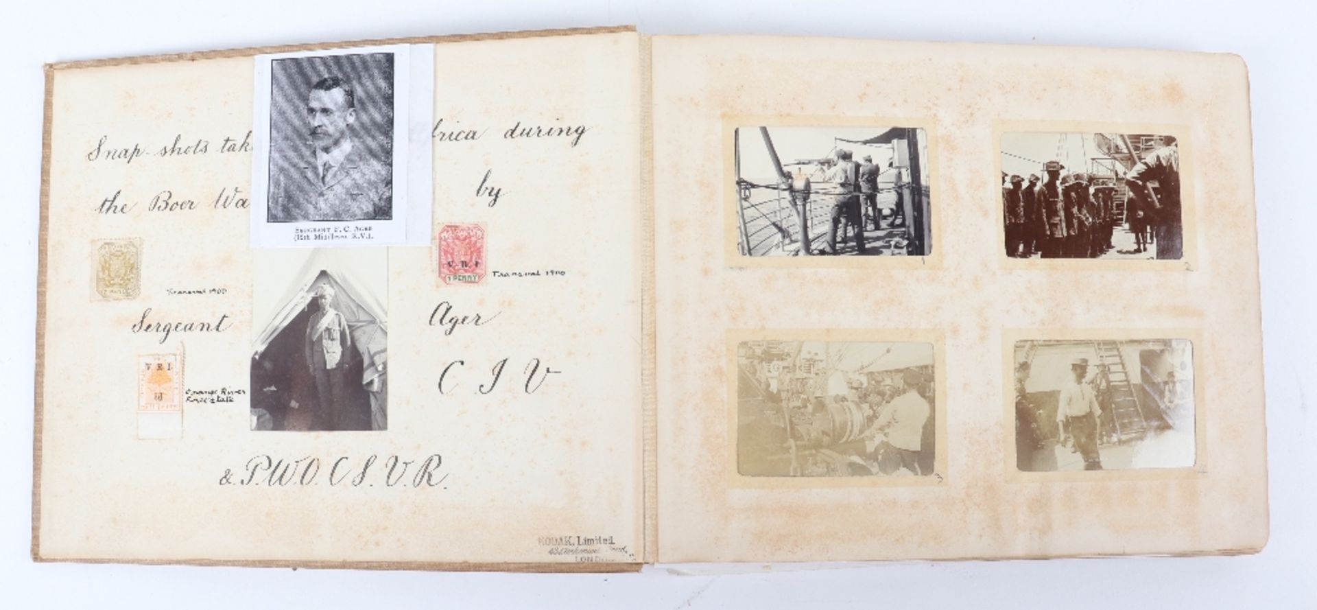 Interesting Boer War Photograph Album compiled by Sergeant F.C.Ager C.I.V (12 th Middlesex R.V.) - Bild 3 aus 20