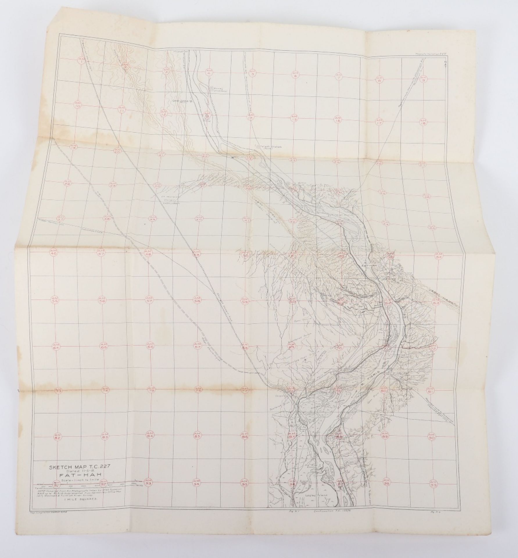 WWI Trench Linen Maps of Mesopotamia - Bild 12 aus 21