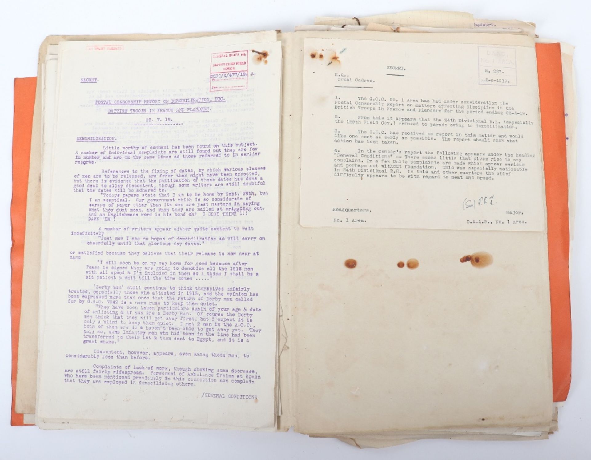 WWI British Army Files Relating to Ciphers (mainly 1920) - Image 5 of 11