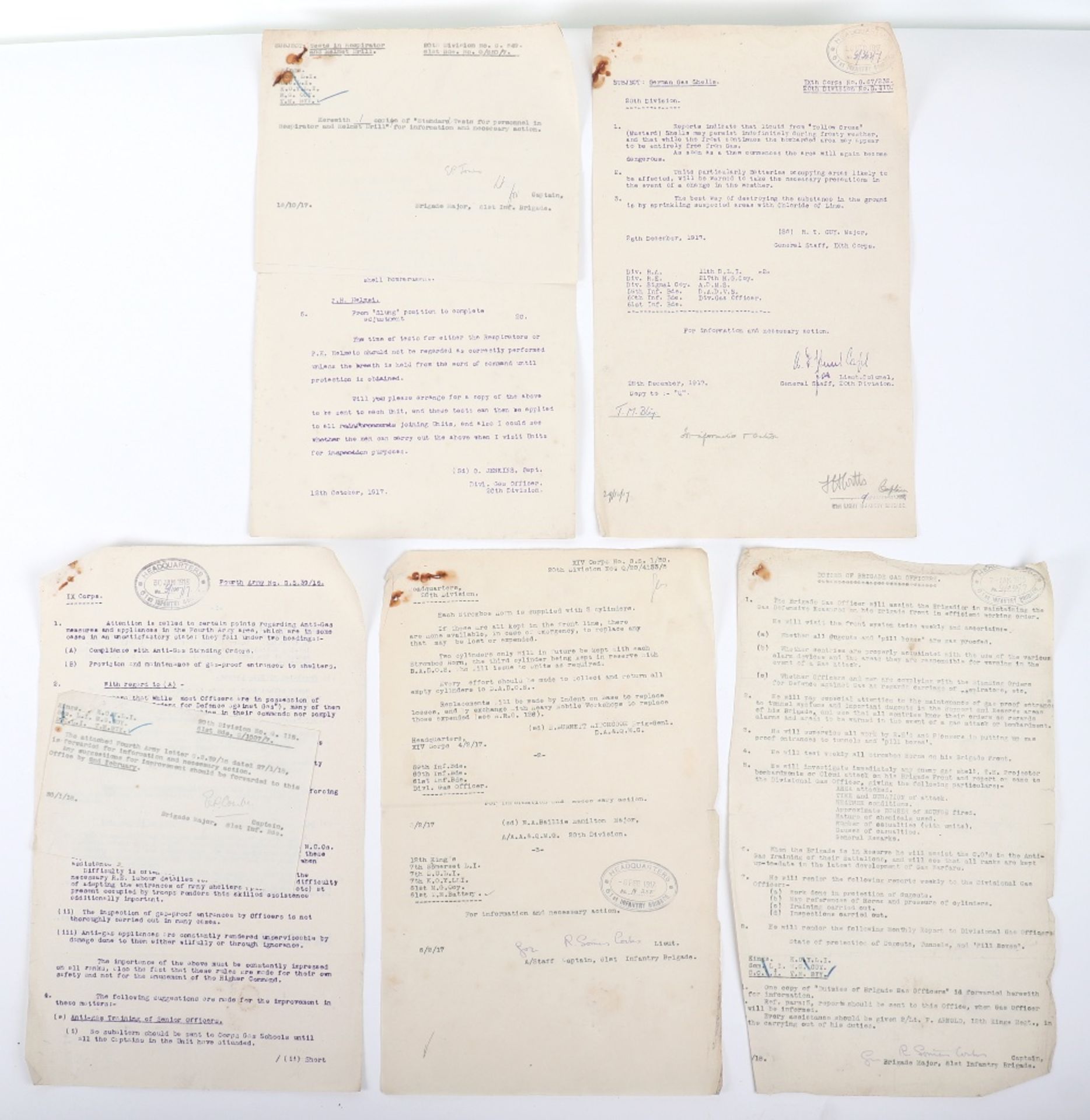 Original WWI Orders etc 20th Division - Bild 6 aus 7