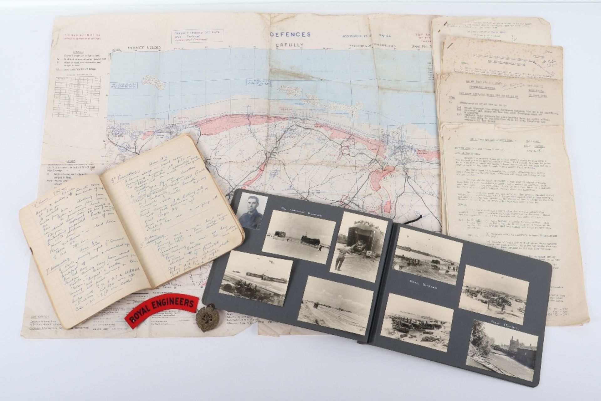Highly Important and Extremely Comprehensive D-Day Archive of Ephemera and Photographs to Lieutenant