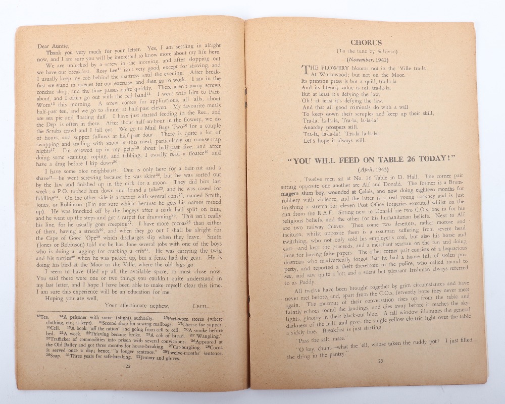 The Flowery 1942-4 the Scrubs "Conchie" Review by the Central Board for Conscientious Objectors June - Image 2 of 3