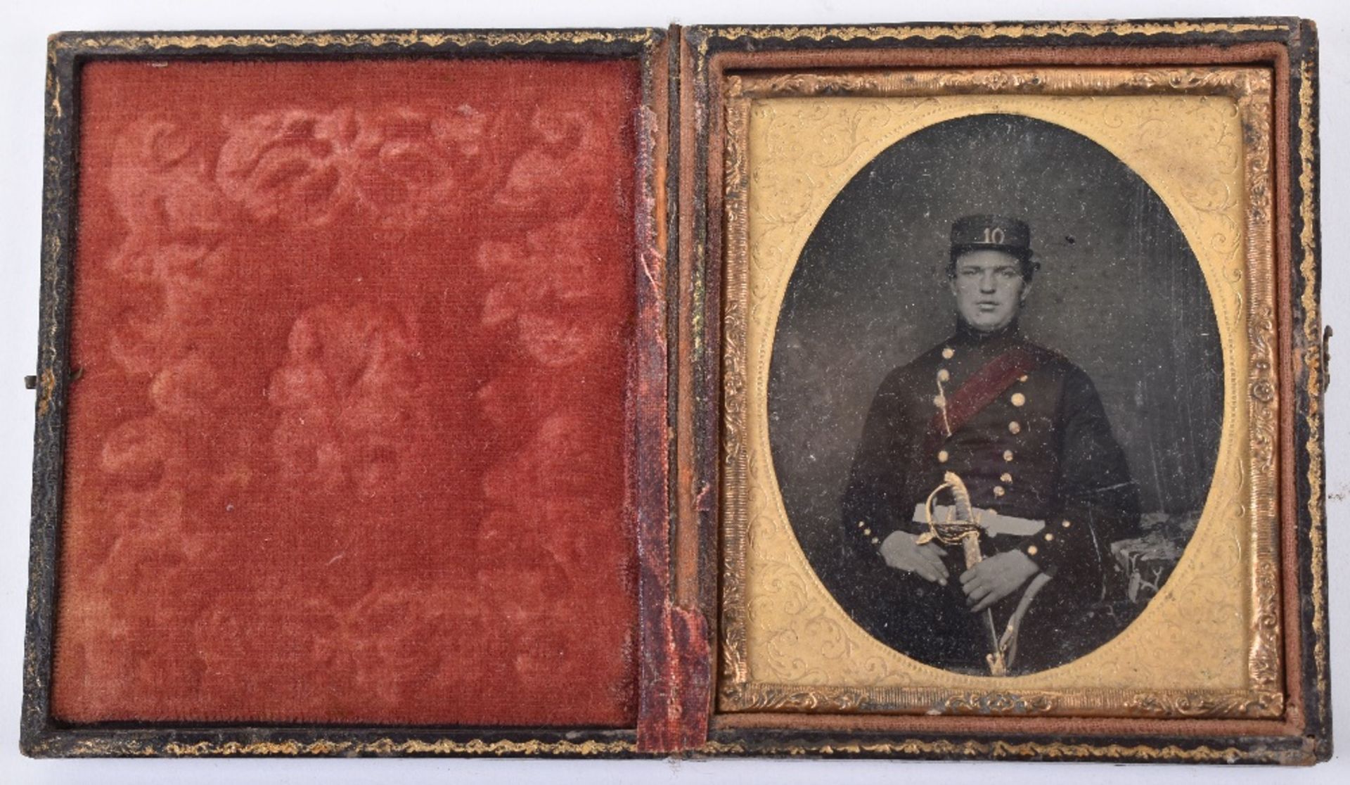 Crimean War Period Ambrotype Photograph Officer 10th (North Lincolnshire) Regiment of Foot - Bild 3 aus 3