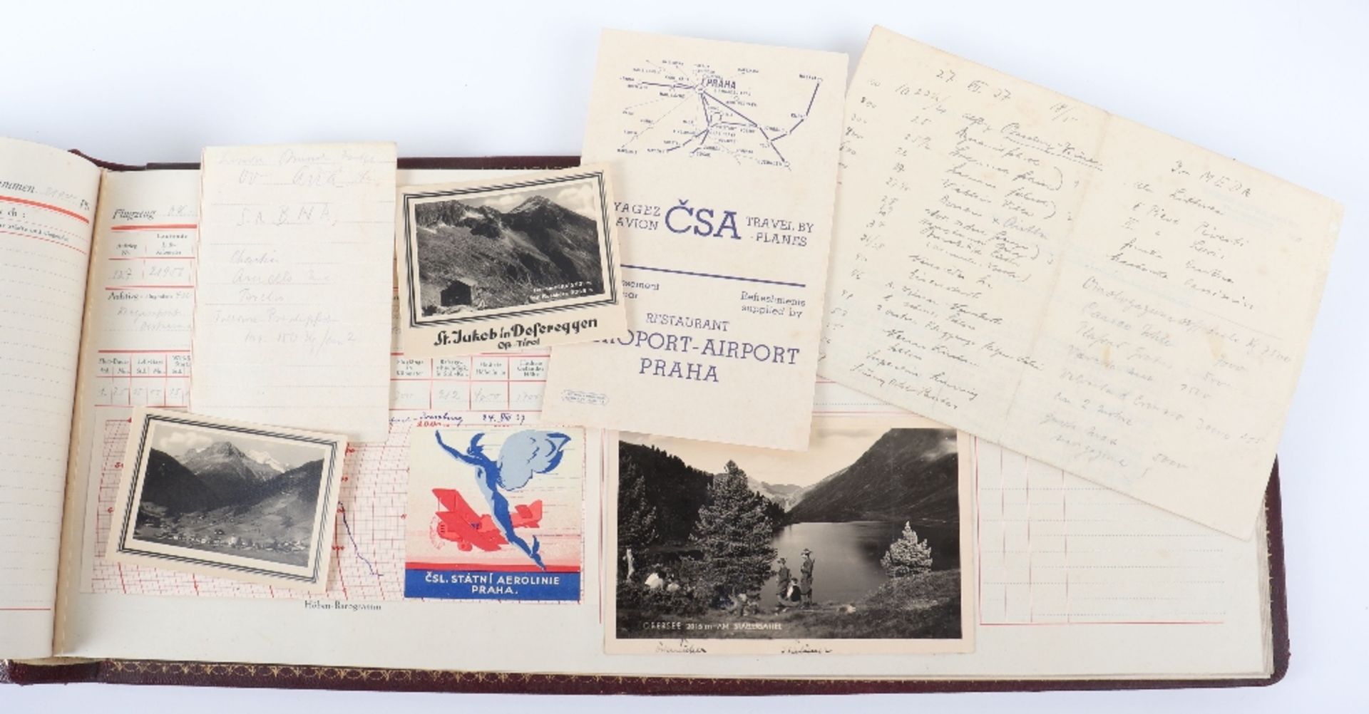 Substantial and Unusual "Log Book" of a Balloon Flight Across Europe in 1928 by Gustav P. Stollwerc - Bild 10 aus 20