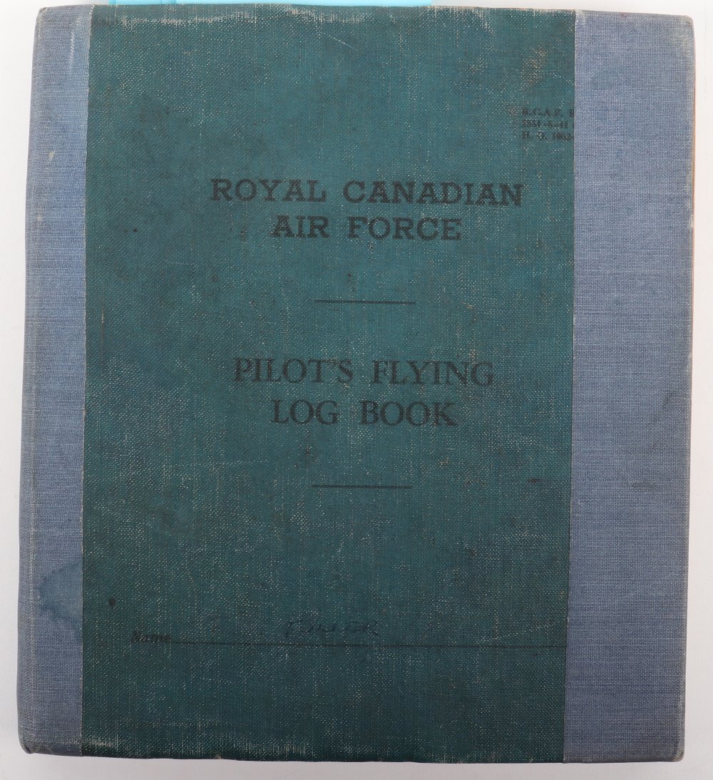 Royal Canadian Flying Log Book Log Book to Flt Lt. W.T.Fuller No 270/190/205 & 279 Squadrons