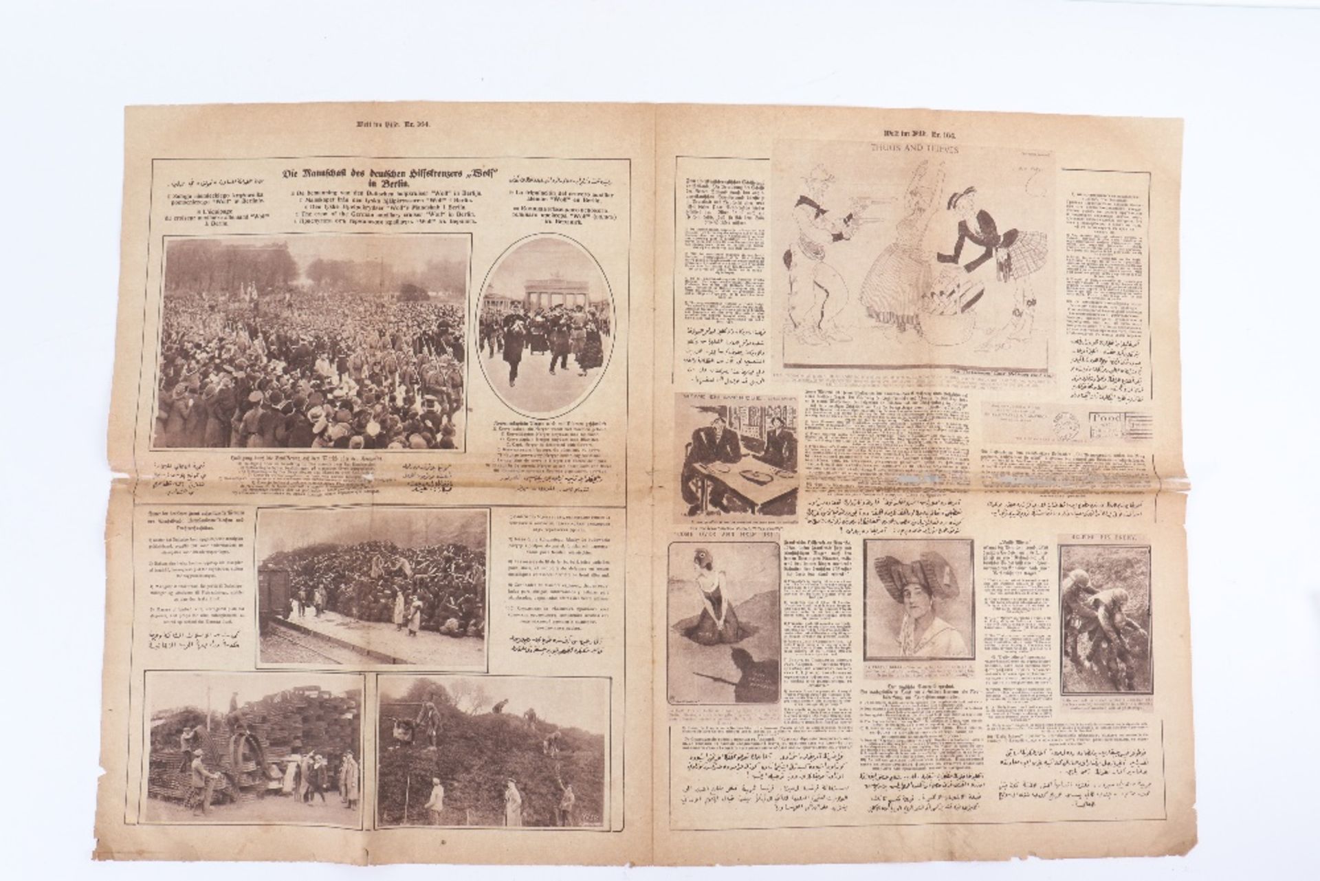 German Propaganda News Sheet Welt im Bild mit Erlauterungen in 12 Sprachen 10th April 1918 - Bild 4 aus 5