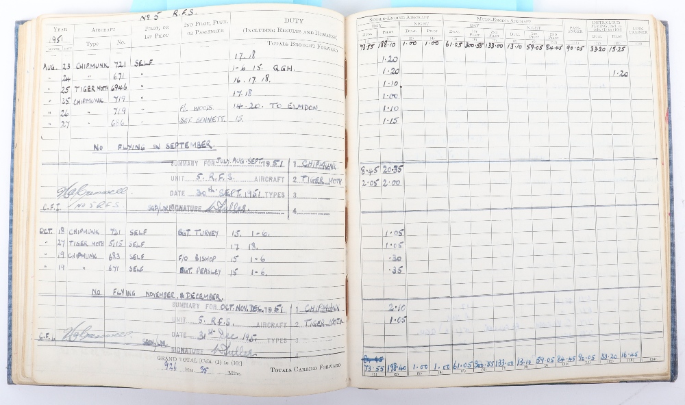 Royal Canadian Flying Log Book Log Book to Flt Lt. W.T.Fuller No 270/190/205 & 279 Squadrons - Image 7 of 10