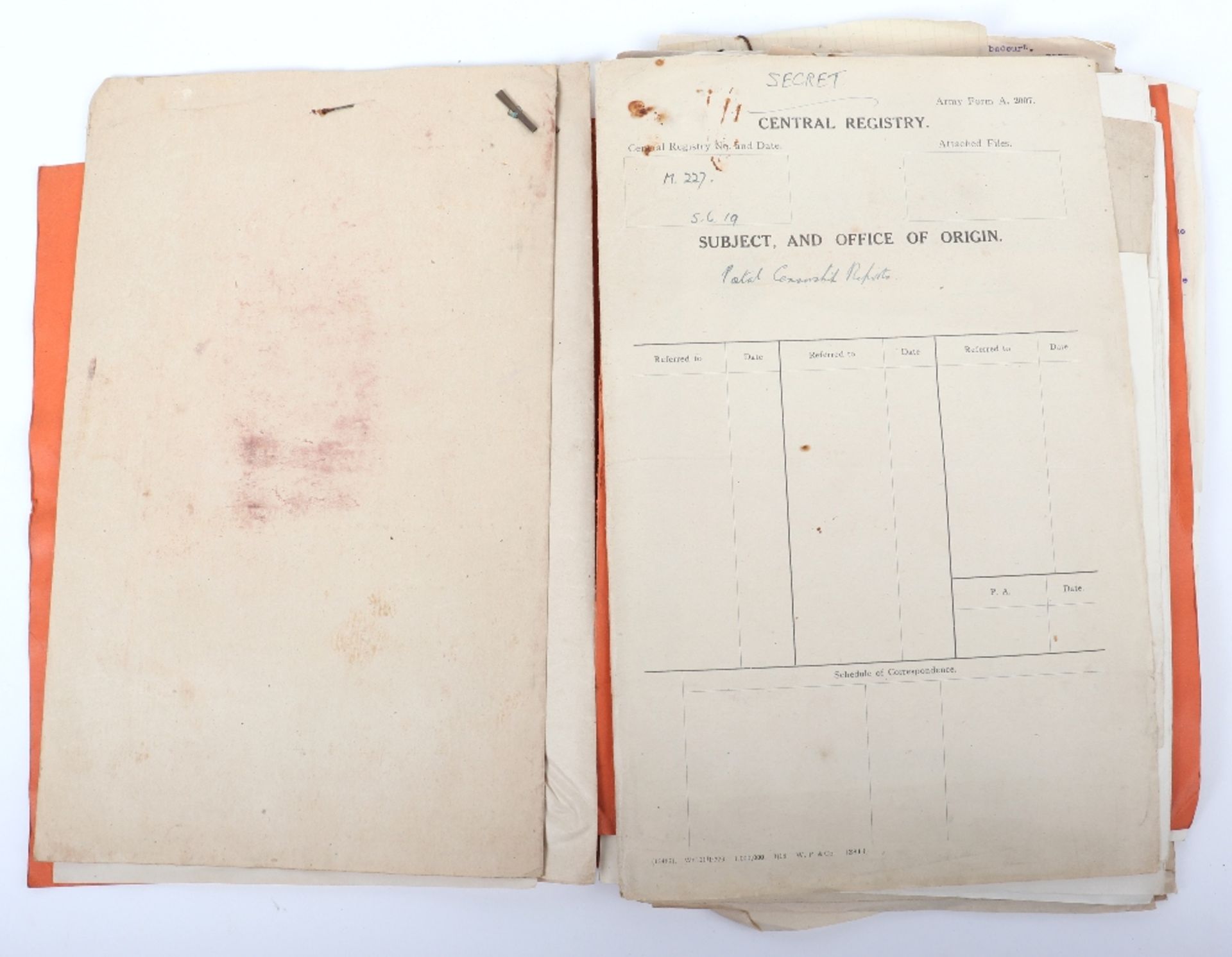 WWI British Army Files Relating to Ciphers (mainly 1920) - Image 3 of 11