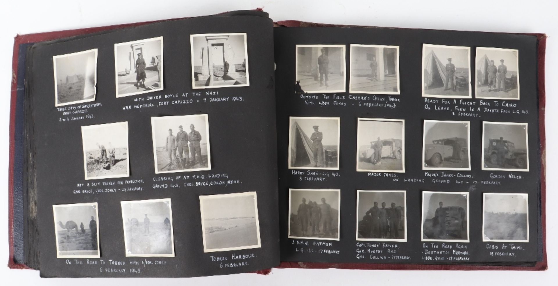 Comprehensive and Very Well Captioned, British Artillery Officer's Photograph Album, WWII Desert Cam - Bild 3 aus 5