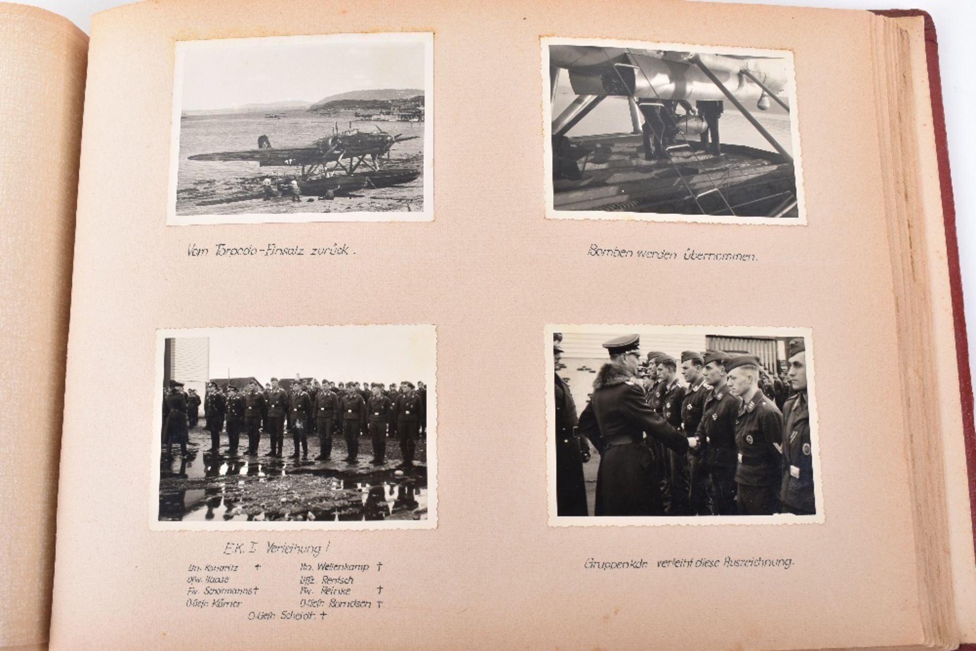 Outstanding and Historically Interesting Luftwaffe Photograph Album, Log Book and Soldbuch of Observ - Bild 57 aus 96