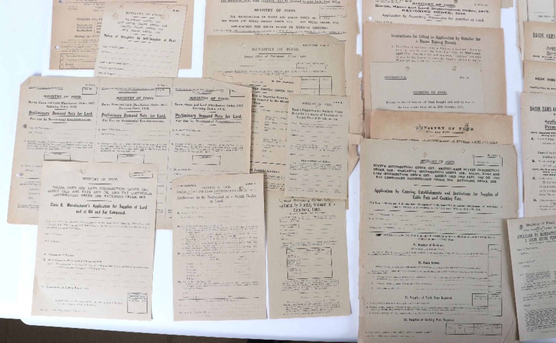 Collection of Interesting Official Forms, Applications etc Issued During World War One - Bild 8 aus 10