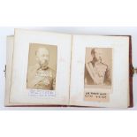 Carte de Visite Album with Military Personalities