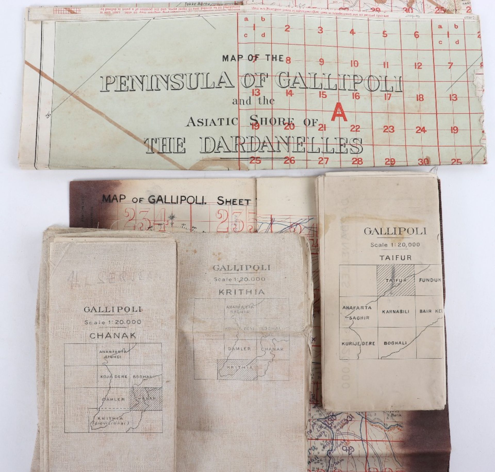 Important Collection of Original Gallipoli Maps