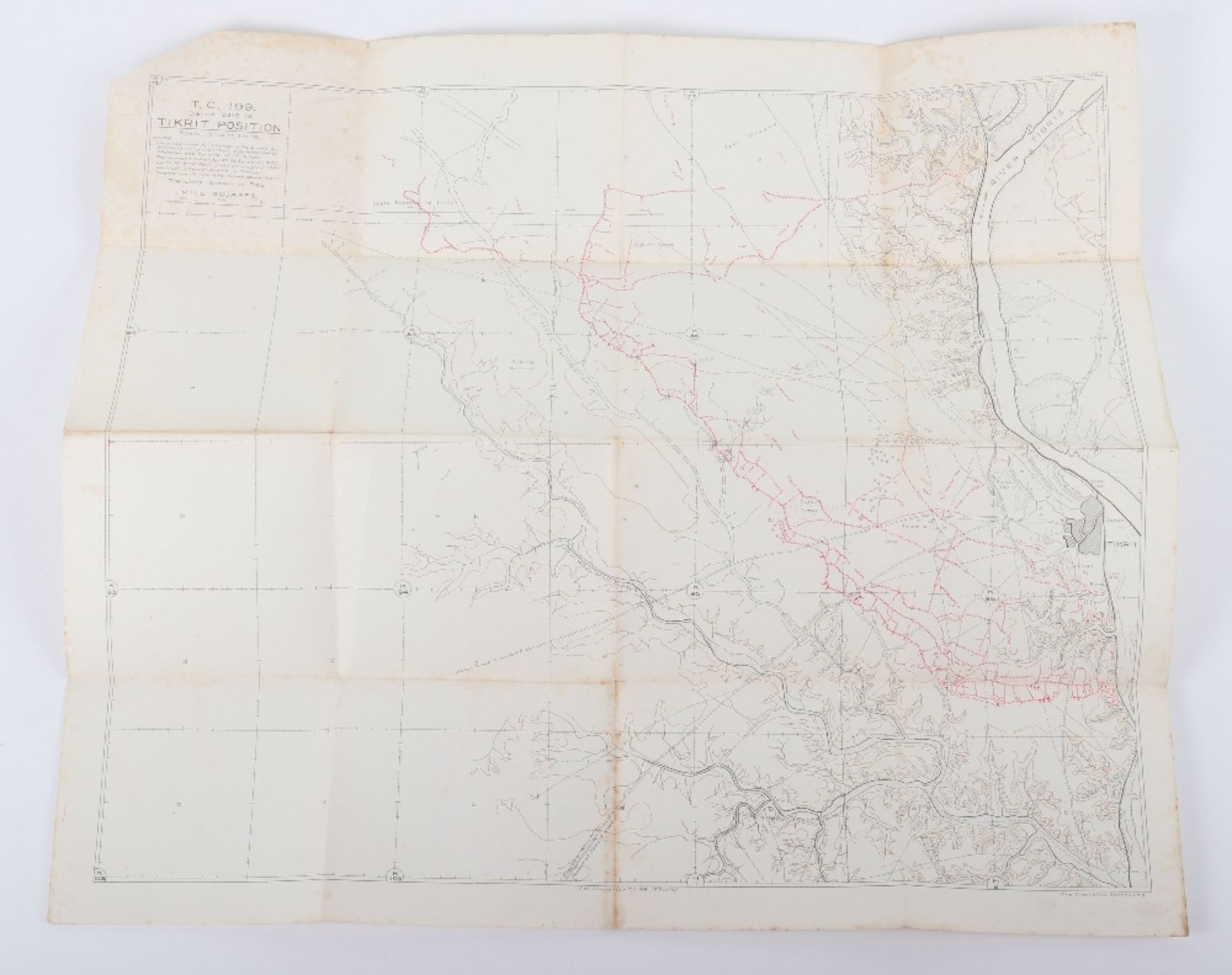 WWI Trench Linen Maps of Mesopotamia - Bild 2 aus 21