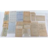 Collection of Interesting Official Forms, Applications etc Issued During World War One