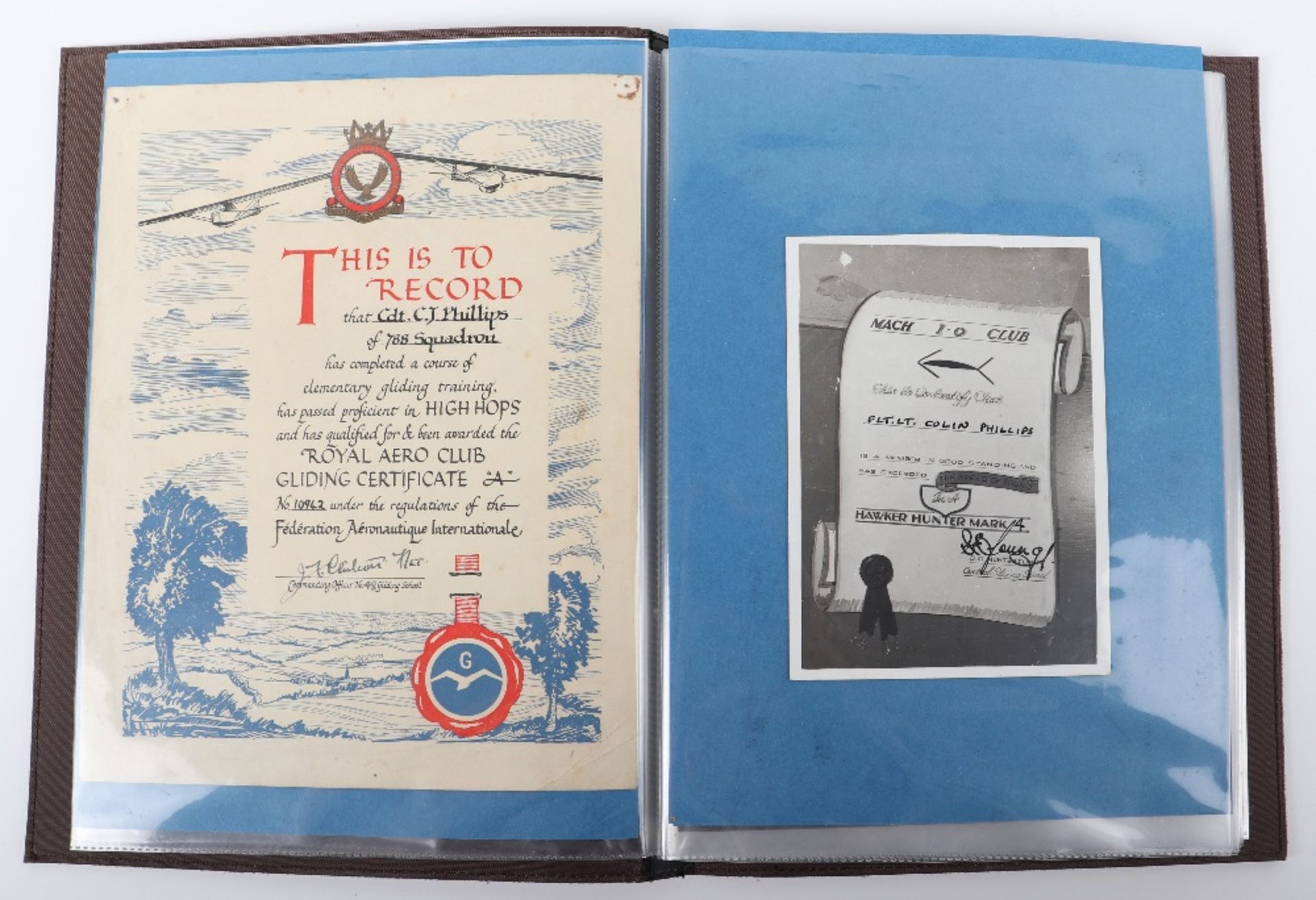 Interesting Royal Air Force Log Books and Photograph Album to Squadron Leader C.J.Phillips 120 Squad - Bild 4 aus 5