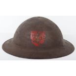 WW1 British Helmet with Kent Painted Insignia