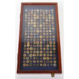 Framed Display of British Officers Tunic Buttons