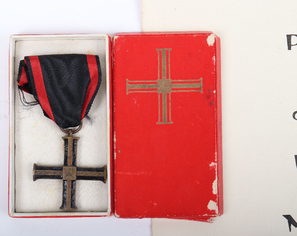 Polish Independence Cross with Award Diploma Citation - Image 2 of 5