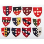 12x WW2 British Southern Commands Cloth Formation Signs