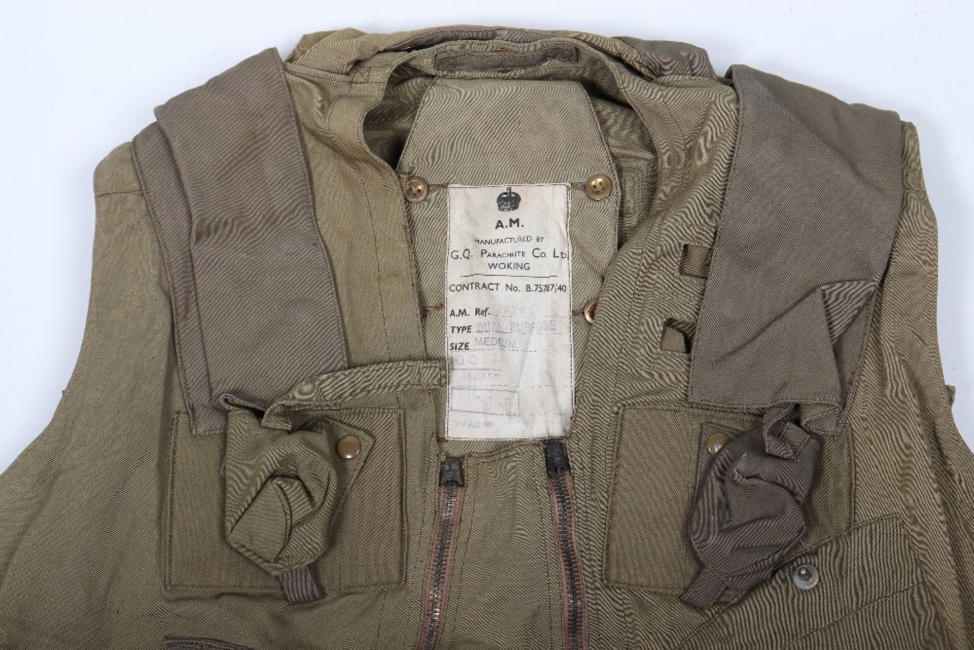 Scarce 1940 Royal Air Force Combined Pattern Mae West / Parachute Harness - Image 2 of 12