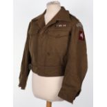 WW2 British Battle Dress Blouse of a Lieutenant in the 6th (Royal Welch) Battalion Parachute Regimen