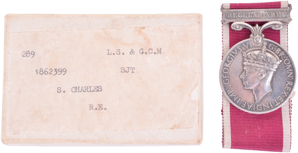 George VI Regular Army Long Service Good Conduct Medal Awarded to Serjeant Sidney Charles Royal Engi - Image 7 of 8