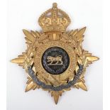 Post 1902 Hampshire Regiment Officers Home Service Helmet Plate