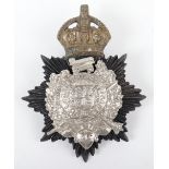 Edwardian London Rifle Brigade Shako Plate, Post 1905