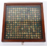 Framed Display of British Officers Tunic Buttons