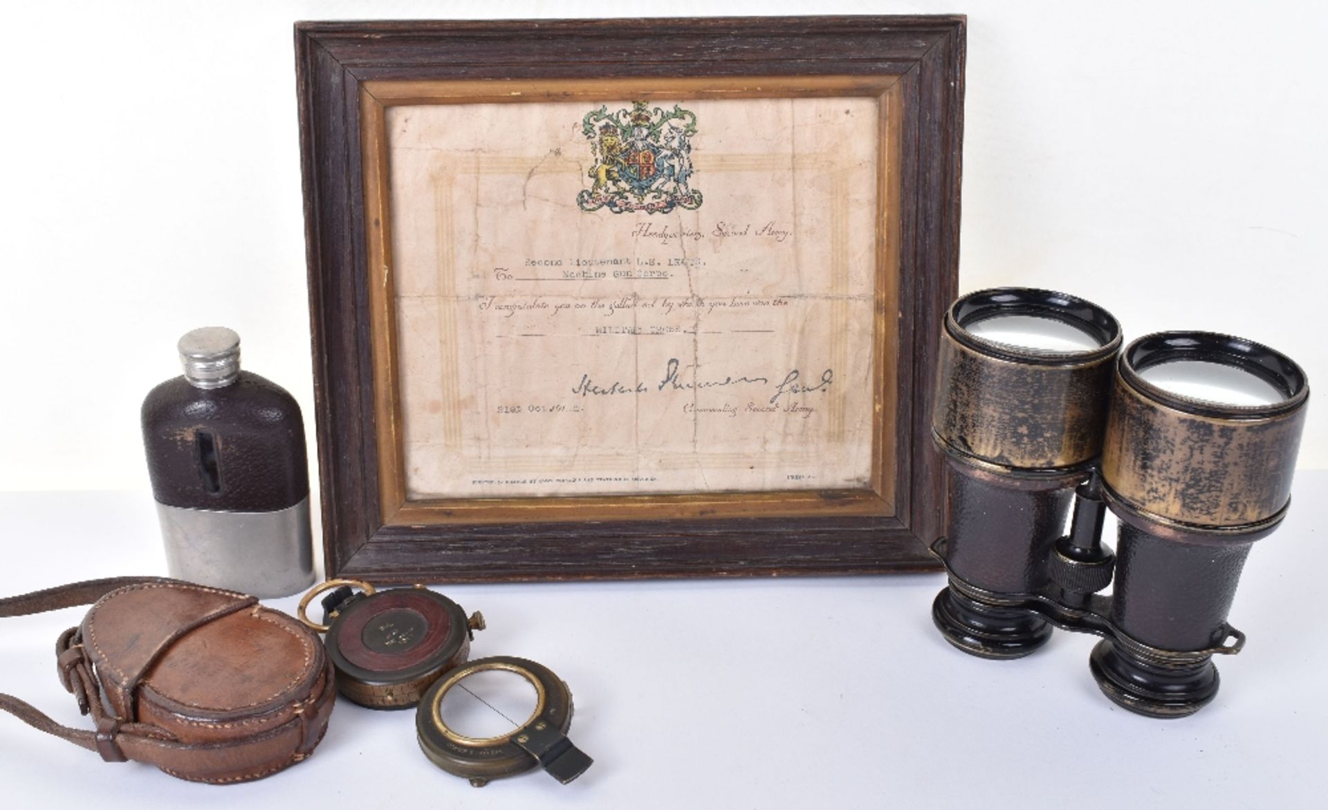 Grouping of British Officers Equipment Attributed to Military Cross Winner 2nd Lieutenant L E Lewis - Image 3 of 3