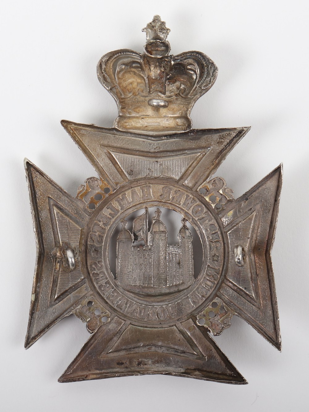 Victorian 2nd Tower Hamlets Rifle Volunteers Officers Helmet Plate - Image 2 of 2