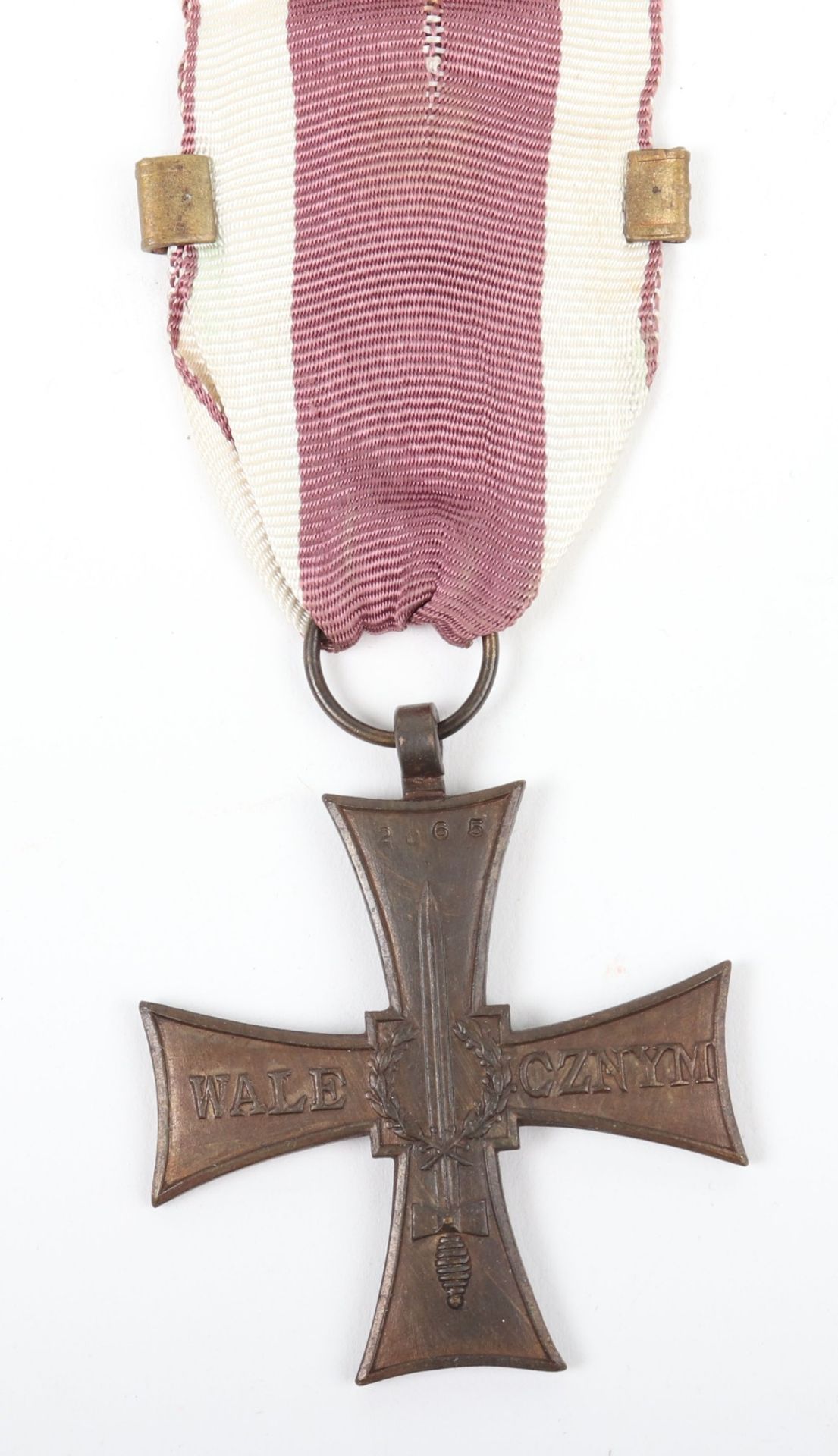Polish Cross of Valour Medal with Second Award Bar - Image 2 of 2