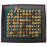 Framed Display of British Officers Tunic Buttons