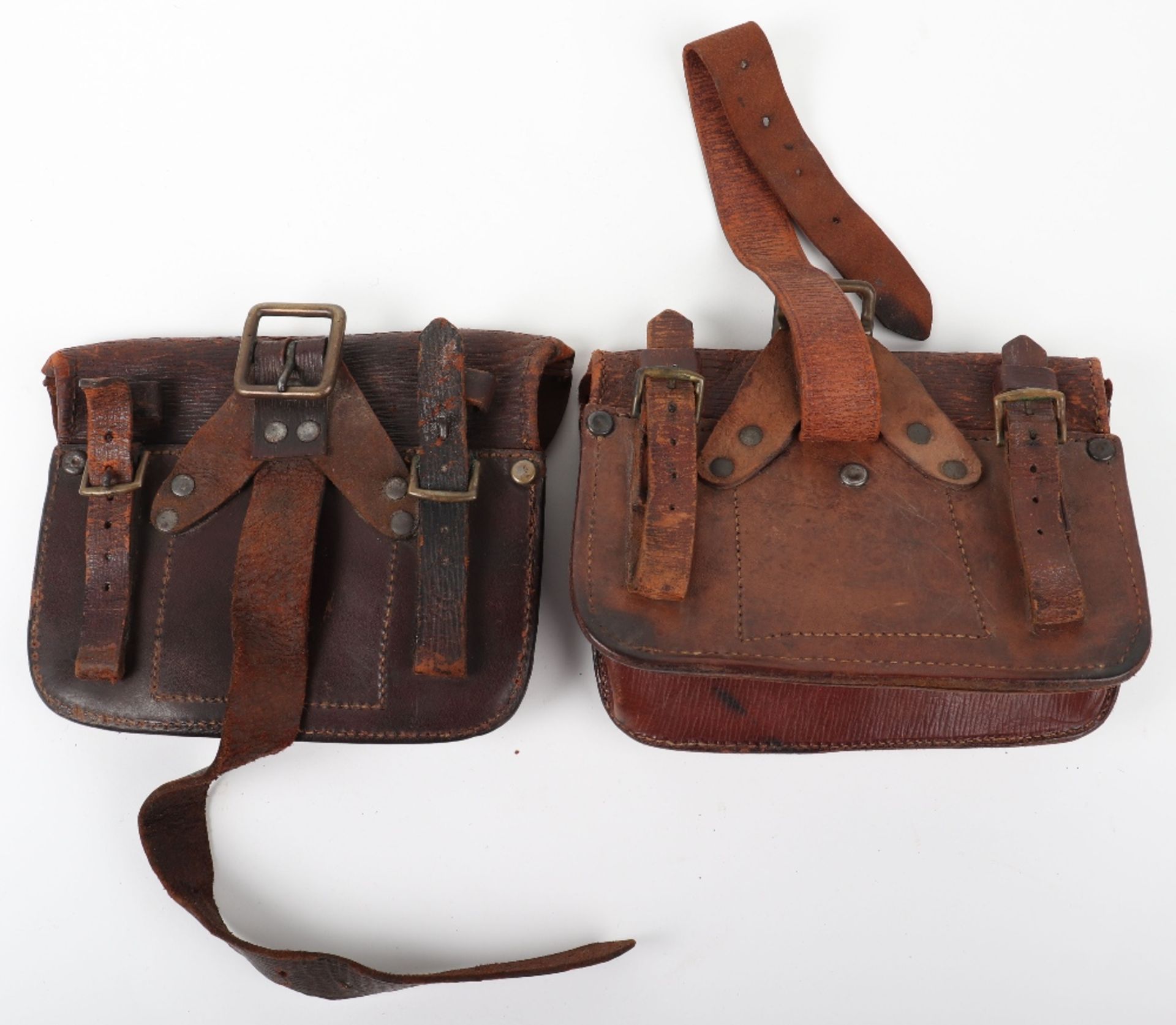Scarce Pair of 1914 Leather Ammunition Pouches - Image 2 of 4