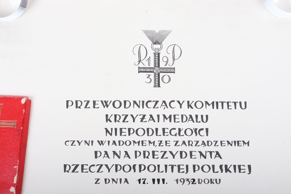 Polish Independence Cross with Award Diploma Citation - Image 4 of 5