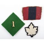 3x WW1 British & Canadian Cloth Insignia